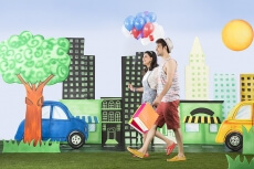 Couple having leisure time