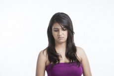 young woman feel sad