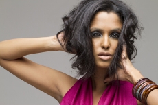 Intense look in short hair 