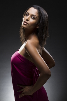 Side pose of model