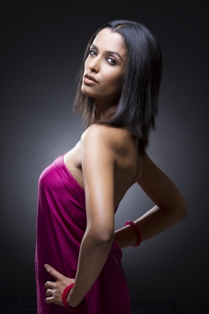 Beautiful young girl posing with a smile
