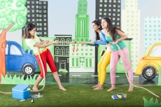 girls playing tug of war