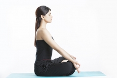 girl sitting in meditation
