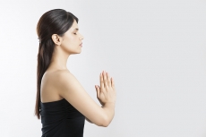 girl sitting in meditation