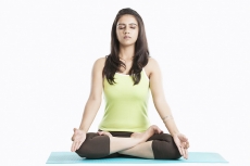 girl sitting in meditation