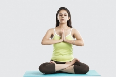 girl sitting in meditation