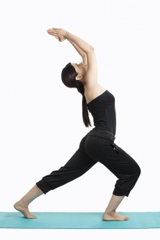 Girl performing aerobic