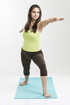 Girl performing aerobics